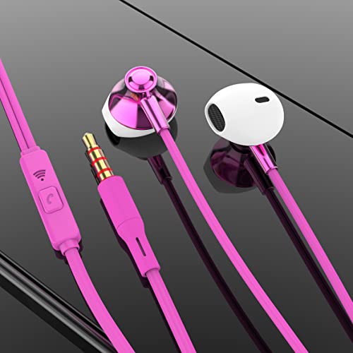 4-Pack Wired Earbuds with Microphone and Bass