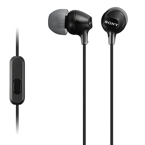 Sony MDR-EX15AP Black Earphones with Mic