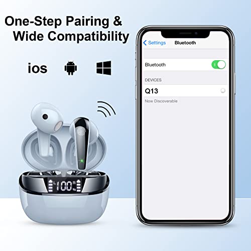 ROMOKE Bluetooth 5.2 In-Ear Noise Cancelling Headphones