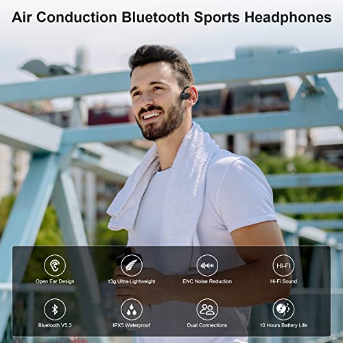 Giveet Open-Ear Bluetooth Sport Headphones with Mic