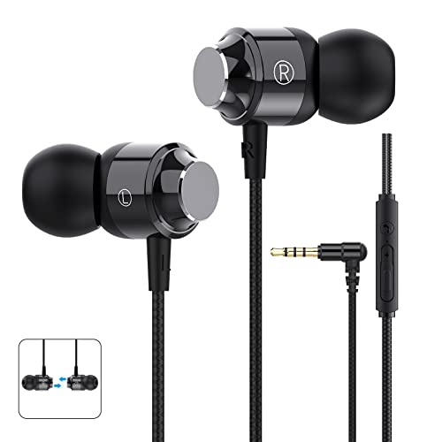 Wired In-Ear Headphones with Microphone and Bass
