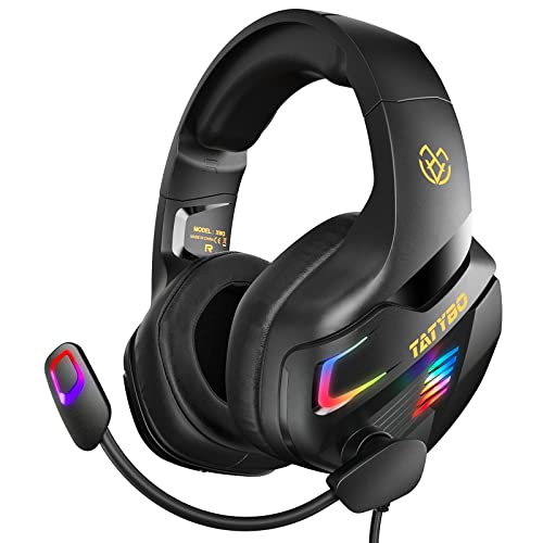 Tatybo Gaming Headset with Mic and Soft Earmuffs