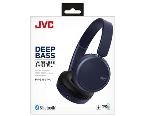 JVC Deep Bass Bluetooth On-Ear Headphones - Blue