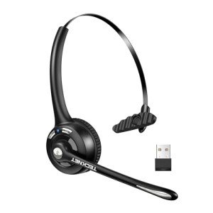 TECKNET Bluetooth Over-Ear Headphones with 65H Battery