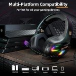 Tatybo Gaming Headset with Mic and Soft Earmuffs