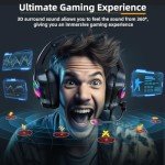 Tatybo Gaming Headset with Mic and Soft Earmuffs