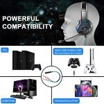 YINSAN Gaming Headset with LED Light, Blue/Black