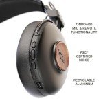 Marley Positive Vibration Wireless Over-Ear Headphones, Bluetooth, Black