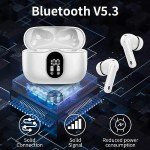 Wireless Bluetooth 5.3 Headphones with Noise Cancelling