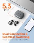 Truefree Open Ear Bluetooth Headphones with 45H Playtime