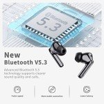 Bluetooth Wireless Earbuds with Deep Bass and Noise Cancelling