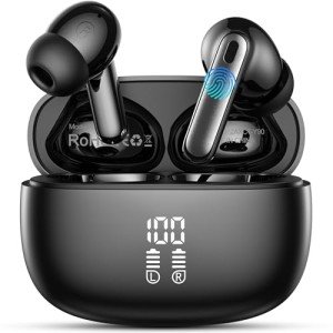 Bluetooth 5.4 Wireless Earbuds with Deep Bass