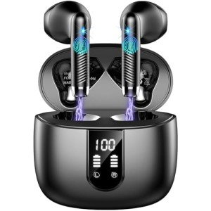 Bluetooth 5.4 Wireless Earbuds with Deep Bass
