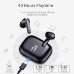 Bluetooth 5.4 Wireless Earbuds with 3D Bass