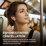 TOZO NC3 Noise Cancelling Bluetooth Earbuds (Pink)