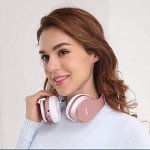 ZIHNIC Foldable Bluetooth Over-Ear Headphones - Rose