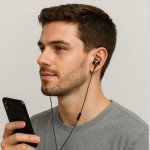 Betron AX5 In-Ear Headphones with Microphone - Black