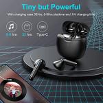Bluetooth 5.3 Wireless Earbuds with Microphone - Black