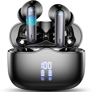 Bluetooth 5.3 Hi-Fi Stereo Waterproof Earbuds - Black