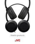 HA-S31M Foldable Lightweight On-Ear Headphones, Black