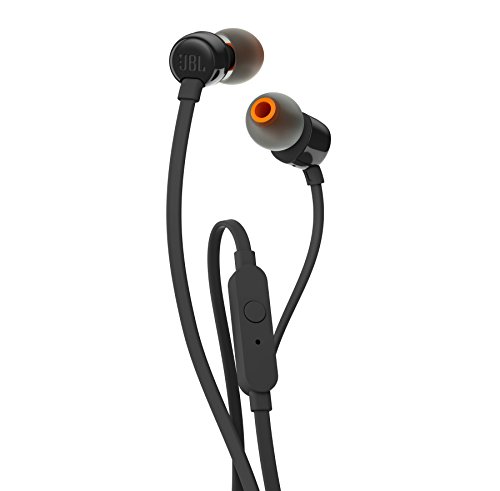 JBL T110 In-Ear Headphones, Pure Bass Sound, Black