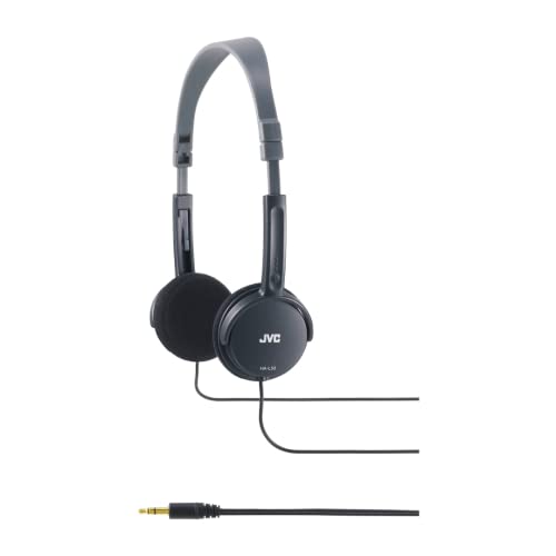 Black Lightweight Wired JVC Headphones