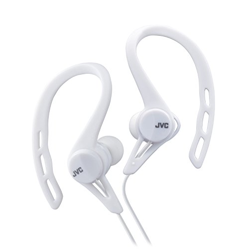 JVC In-Ear Headphones with Over-Ear Clip - White