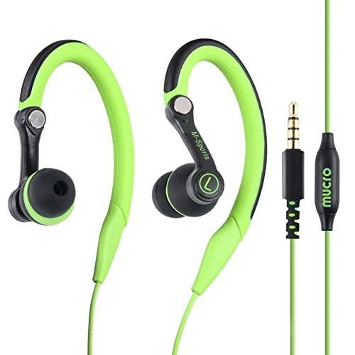 Mucro Over Ear Wired Sports Headphones with Microphone