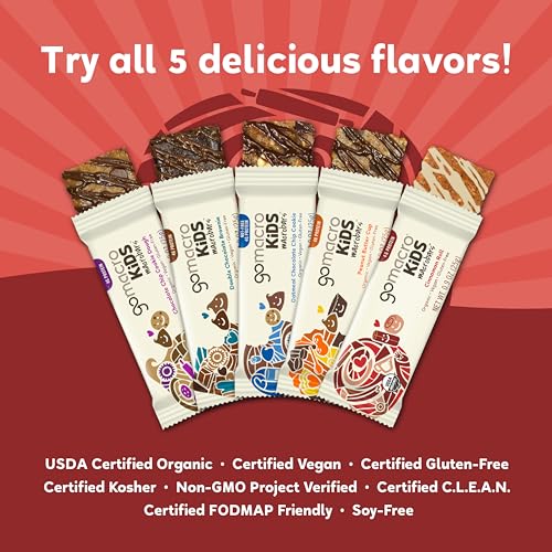 GoMacro Kids Cinnamon Roll Vegan Snack Bars - 7-Pack
