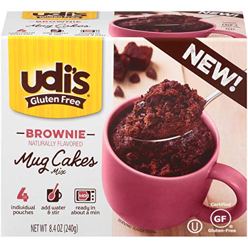 Udi's Gluten Free Brownie Mug Cake Mix, 4-Pack