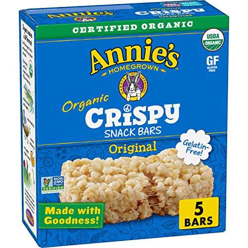 Annie's Organic Crispy Snack Bars, Gluten Free, 5 Bars