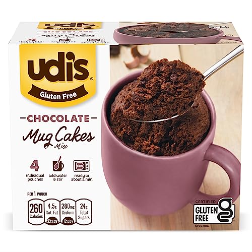 Udi's Gluten Free Chocolate Mug Cake Mix, 4-Pack