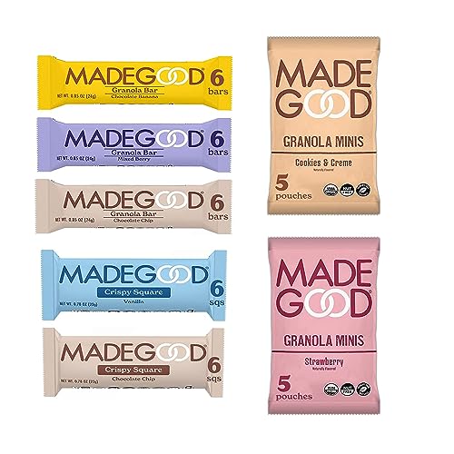 Organic MadeGood Healthy Snacks Variety Pack, 40 Count