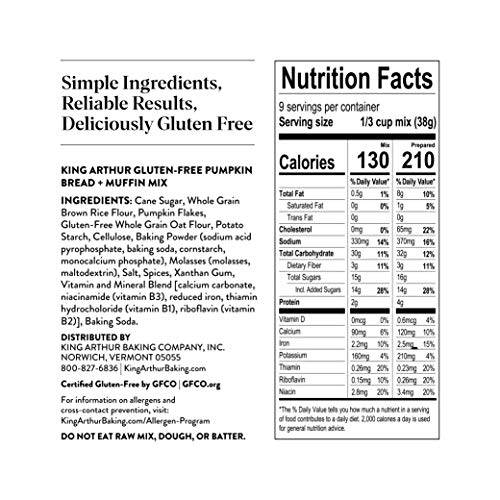 King Arthur Gluten Free Pumpkin Bread Mix (12 oz)