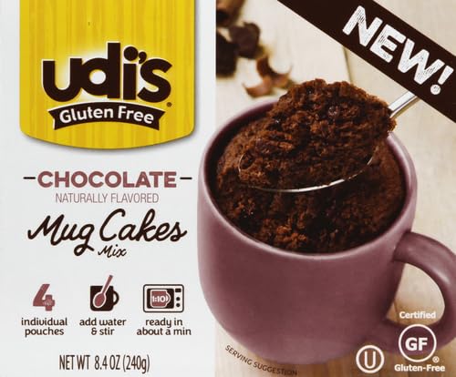 Udi's Gluten Free Chocolate Mug Cake Mix, 4-Pack