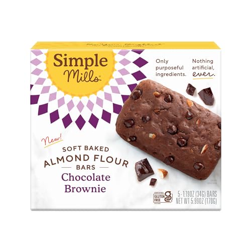 Simple Mills Almond Flour Chocolate Brownie Snack Bars, 6oz
