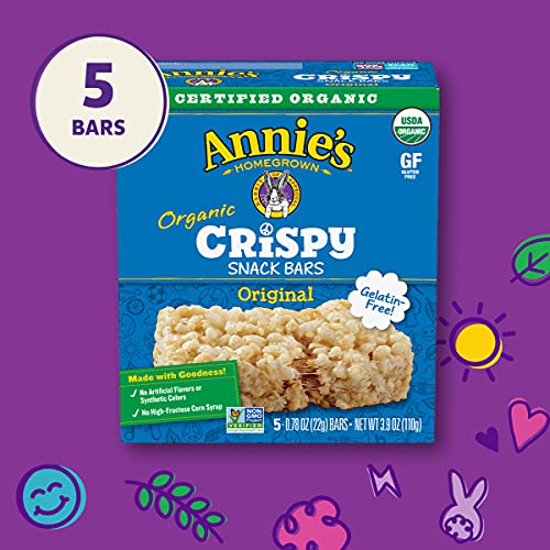 Annie's Organic Gluten Free Crispy Snack Bars - 5 Bars