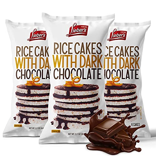 LIEBERS Dark Chocolate Rice Cakes, Kosher Dairy-Free & Gluten-Free Bundle