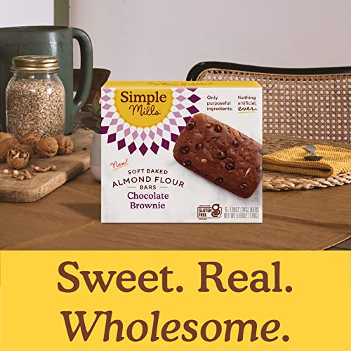 Simple Mills Almond Flour Chocolate Brownie Snack Bars, 6oz