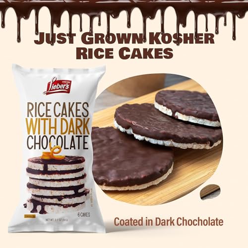 LIEBERS Dark Chocolate Rice Cakes, Gluten & Dairy Free