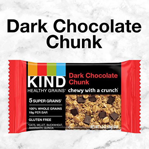 KIND Dark Chocolate Chunk Healthy Grains Bars, Gluten-Free