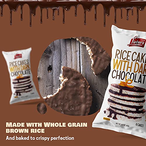 LIEBERS Dark Chocolate Rice Cakes, Gluten & Dairy Free
