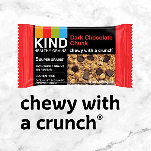 KIND Dark Chocolate Chunk Healthy Grains Bars, Gluten-Free