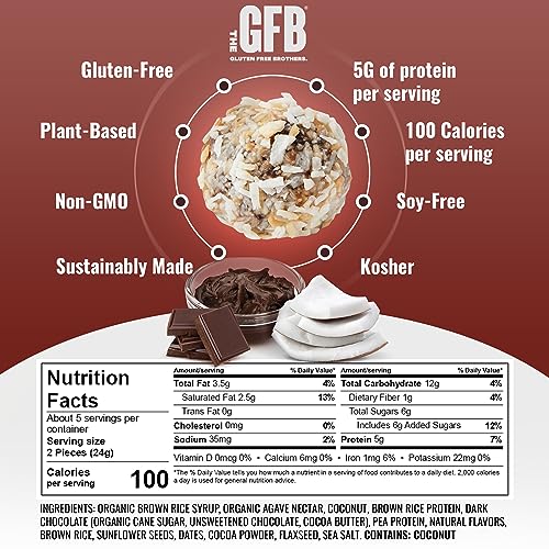 Gluten Free Dark Chocolate Coconut Protein Balls, 4oz