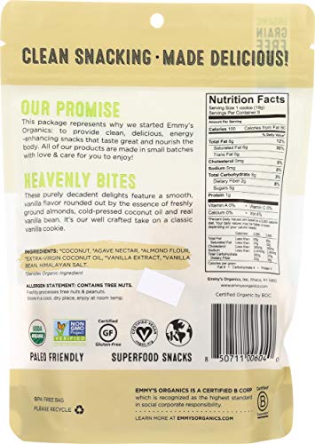 EMMYS Organic Vanilla Coconut Macaroons, 6 OZ - Gluten Free
