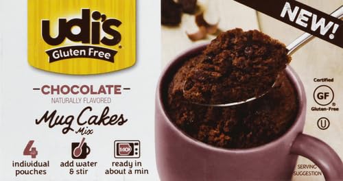 Udi's Gluten Free Chocolate Mug Cake Mix, 4-Pack