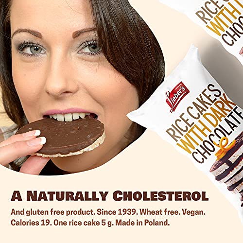 LIEBERS Dark Chocolate Rice Cakes, Gluten & Dairy Free