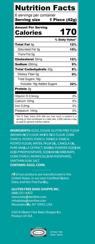 Katz Gluten Free Heavenly Vanilla Creme Cakes, 8.8 oz