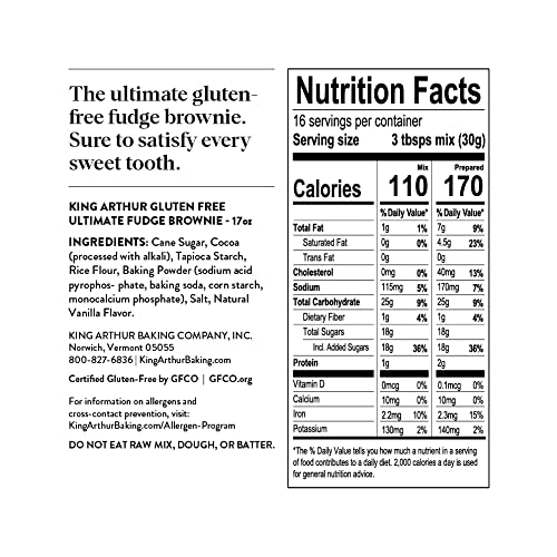 King Arthur Gluten Free Fudge Brownie Mix (17oz)