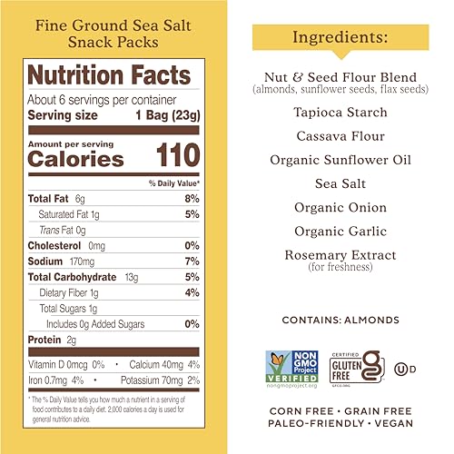 Simple Mills Almond Flour Sea Salt Crackers, 4.9oz